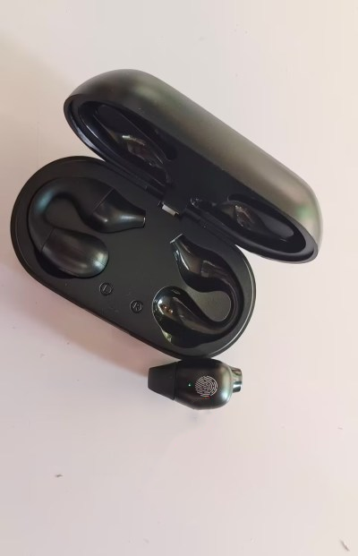 Ear Clip Bone Conduction Headphone Bluetooth-compatible 5.2 HIFI Wireless Earphone Touch Handsfree Sports Noise Cancelling Headset With Mic