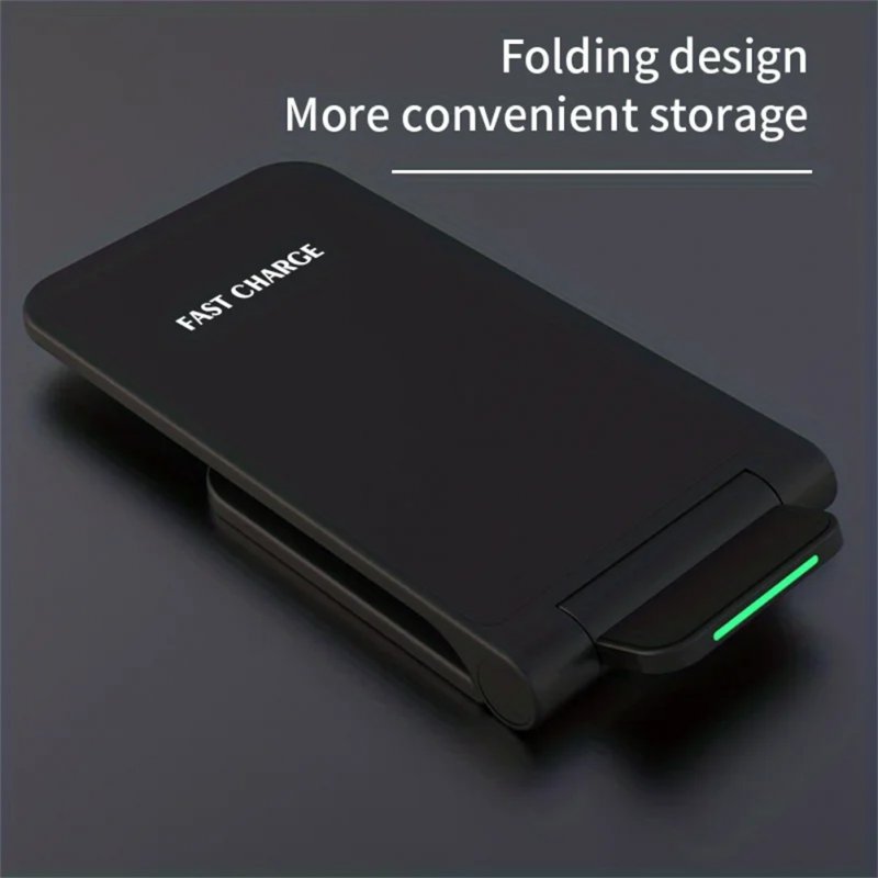 Wireless Charger Smart Phones Charging Base Safety Protection Folding Charging Stand Compatible For IPhone 15 14 13 12 Pro Max 11 White