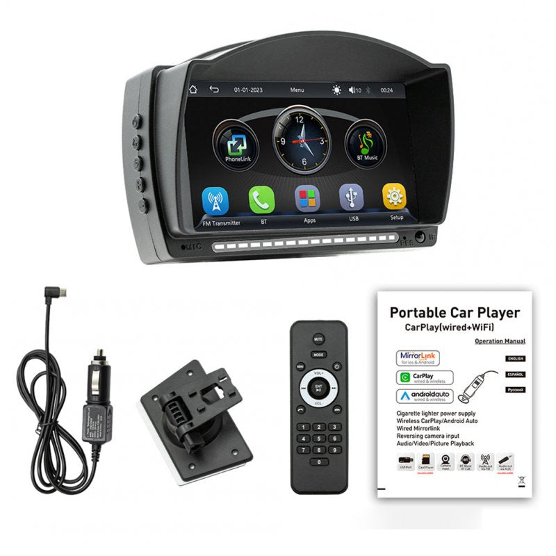 Car Radio MP5 Player Wireless Compatible for Android AUTO/IOS CarPlay 4.7 Inch IPS Screen V5.0 Hands-free Calling