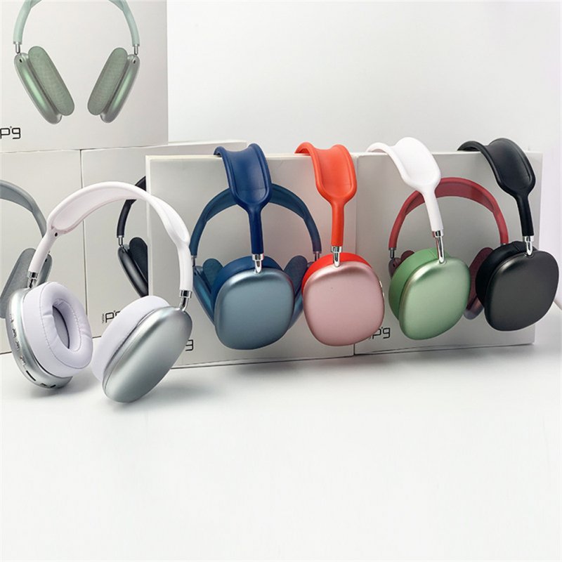 P9 Wireless Headset On-Ear Stereo Earphones Noise Cancelling Ear Buds With Mic For Cell Phone Computer Laptop Sports black