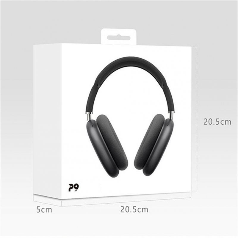 P9 Wireless Headset On-Ear Stereo Earphones Noise Cancelling Ear Buds With Mic For Cell Phone Computer Laptop Sports black