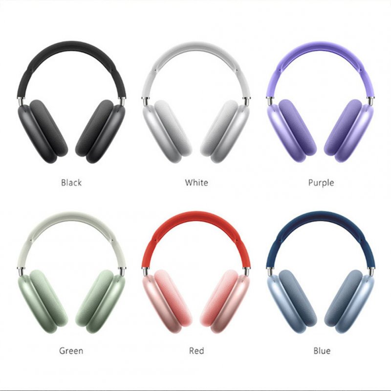 P9 Wireless Headset On-Ear Stereo Earphones Noise Cancelling Ear Buds With Mic For Cell Phone Computer Laptop Sports black