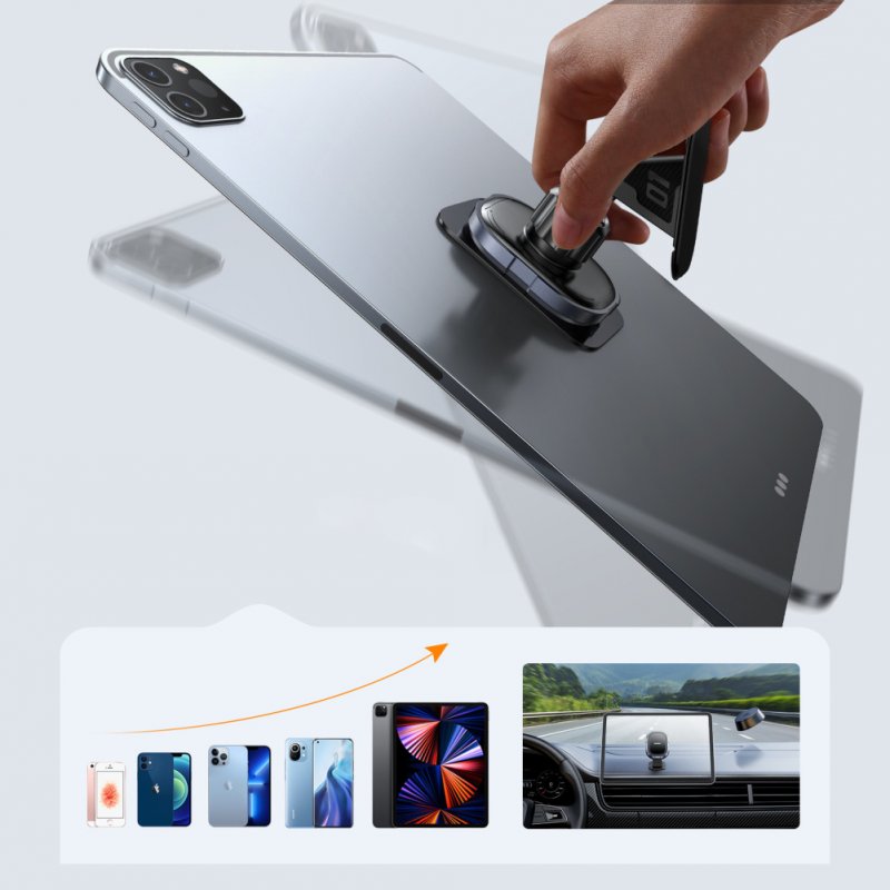 Universal Air Vent Car Mount 360 Degree Rotation Magnetic Cell Phone Holder Shockproof Cell Phone Holder Vehicle Air Vent Car Phone Mount Cell Phone Car Mount Accessories Dashboard model [gray]