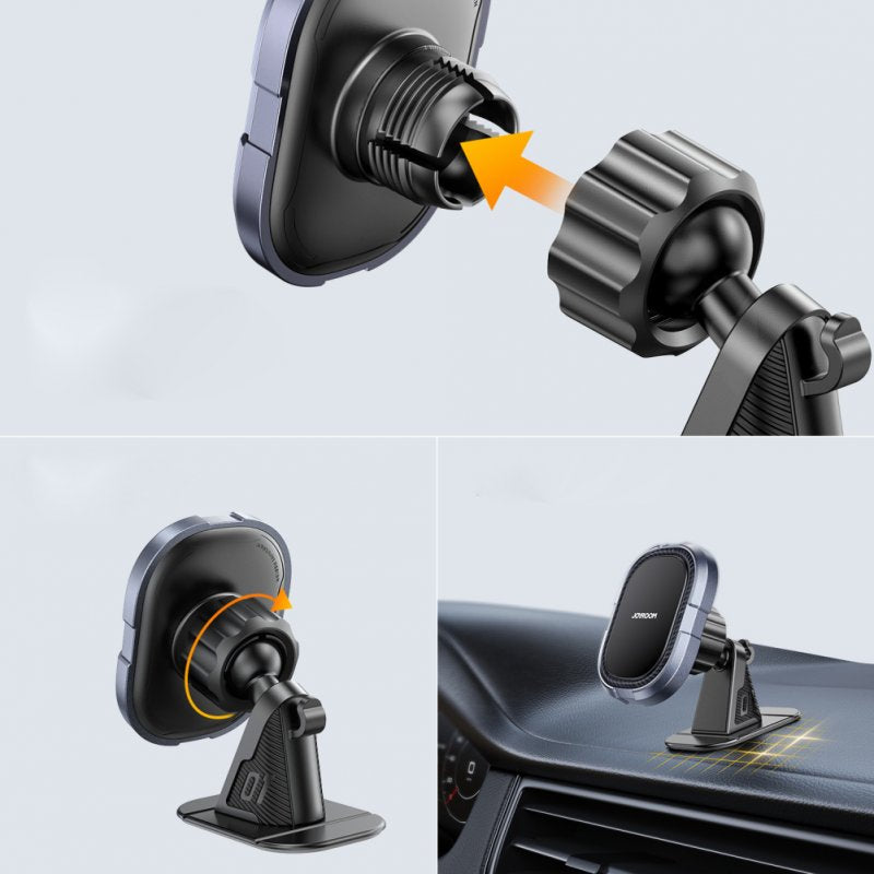 Universal Air Vent Car Mount 360 Degree Rotation Magnetic Cell Phone Holder Shockproof Cell Phone Holder Vehicle Air Vent Car Phone Mount Cell Phone Car Mount Accessories Dashboard model [gray]