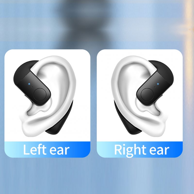 Wireless Earbuds Noise Canceling Open Ear Headset Air Conduction 180°Adjustable Earbuds with Battery Time 30 Hours Orange