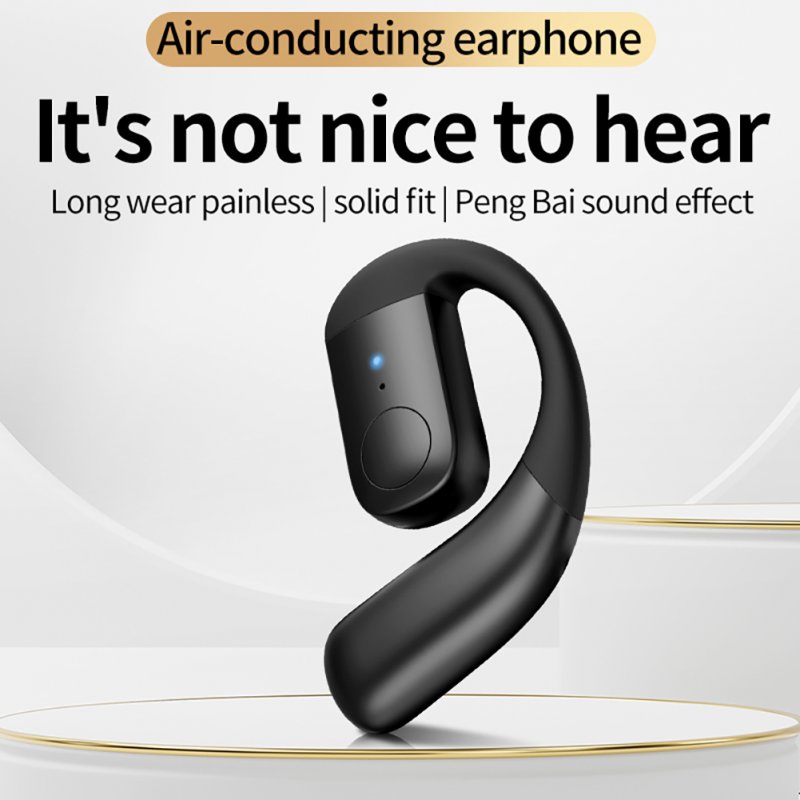 Wireless Earbuds Noise Canceling Open Ear Headset Air Conduction 180°Adjustable Earbuds with Battery Time 30 Hours Orange